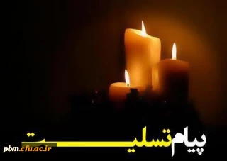همکار ارجمند جناب  آقای دانشور در گذشت پدر گرامیتان را به شما و خانواده محترمتان تسلیت عرض می نماییم .  ( اساتید ، کارکنان و دانشجویان  پردیس شهید بهشتی )