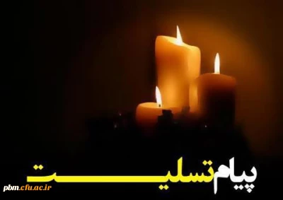همکار ارجمند جناب  آقای دانشور در گذشت پدر گرامیتان را به شما و خانواده محترمتان تسلیت عرض می نماییم .  ( اساتید ، کارکنان و دانشجویان  پردیس شهید بهشتی )