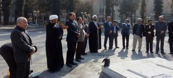 مراسم بزرگداشت شهدای گمنام پردیس شهید بهشتی همزمان با آغاز ایام الله دهه فجر