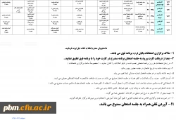 برنامه امتحانات کارشناسی پیوسته952-3