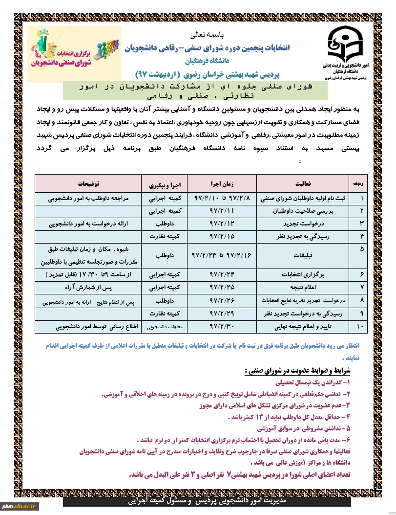 انتخابات شورای صنفی