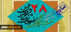 نتایج مرحله استانی بیست و هشتمین دوره جشنواره فرهنگی اجتماعی