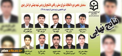 اعلام نتایج نهایی پنجمین دوره انتخابات شورای صنفی دانشجویی پردیس شهید بهشتی