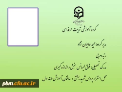 مدیر گروه آموزشی تربیت حرفه ای