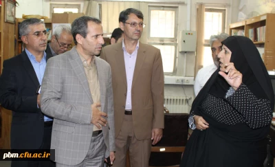در جریان بازدید معاون پژوهشی و فناوری دانشگاه فرهنگیان
کتابخانه پردیس شهید بهشتی به عنوان یکی از کتابخانه های برتر دانشگاه فرهنگیان کشور معرفی شد