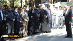 مراسم ادای احترام به شهدای گمنام مدفون در پردیس شهید بهشتی