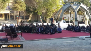 برگزاری مراسم عطر افشانی و غبارروبی از مزار شهدای گمنام مدفون در پردیس شهید بهشتی