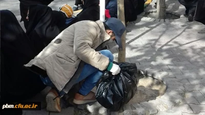 شرکت داوطلبانه دانشجویان پردیس شهید بهشتی در پاکسازی خیابان نواب صفوی