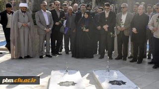 برگزاری مراسم ادای احترام  به شهدا با حضور کارشناسان تغذیه دانشگاه فرهنگیان