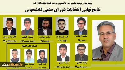 اعلام نتایج نهایی انتخابات شورای صنفی دانشجویی