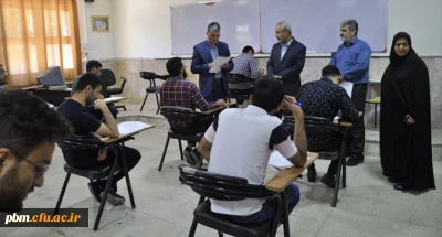 بازدید مدیر کل برنامه ریزی درسی و آموزشی دانشگاه فرهنگیان از حوزه برگزاری امتحانات پردیس شهید بهشتی
