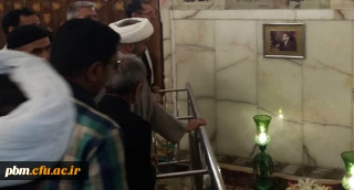 ادای احترام مسئولان، استادان و دانشجویان پردیس شهید بهشتی به مقام والای شهید عبدالکریم هاشمی نژاد