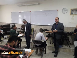بازدید معاون آموزشی دانشگاه فرهنگیان و مدیر امور پردیس های خراسان رضوی از حوزه برگزاری امتحانات پردیس شهید بهشتی