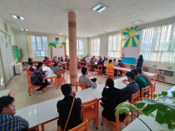 بازدید دانشجویان مشاوره پردیس شهید بهشتی مشهد از کانون پرورش فکری کودکان و نوجوانان مشهد