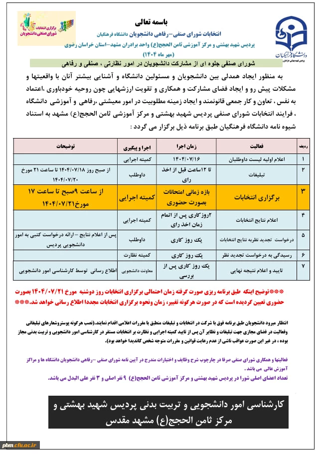 انتخابات شورای صنفی